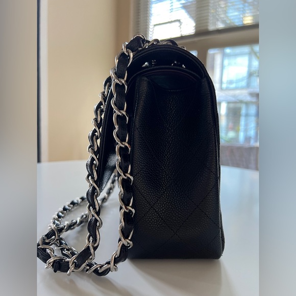 Chanel Classic Jumbo Flap Caviar Silver Hardware - Picture 5 of 8